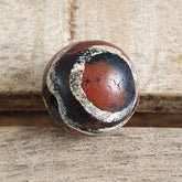 ETA-6 Antique Tibetan Etched Agate Bead Decorated Carnelian Beads